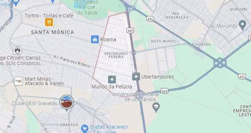 Terreno à venda no Conjunto Segismundo Pereira, Uberlândia 