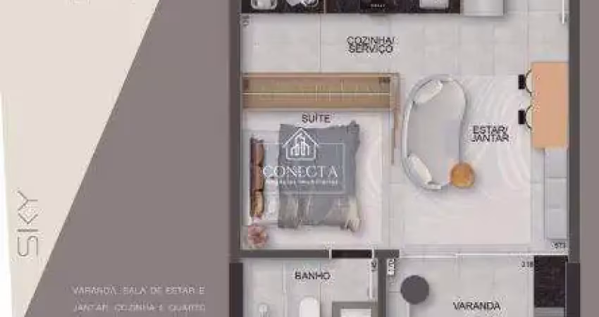 Apartamento com 1 quarto à venda no Conjunto Segismundo Pereira, Uberlândia 