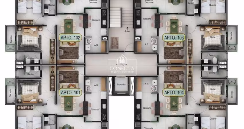 Apartamento com 2 quartos à venda no Morada da Colina, Uberlândia 