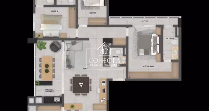 Apartamento com 3 quartos à venda no Morada da Colina, Uberlândia 