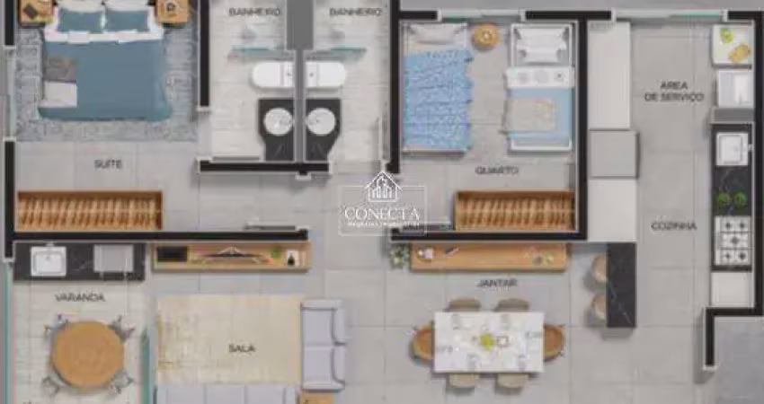 Apartamento com 2 quartos à venda no Tubalina, Uberlândia 