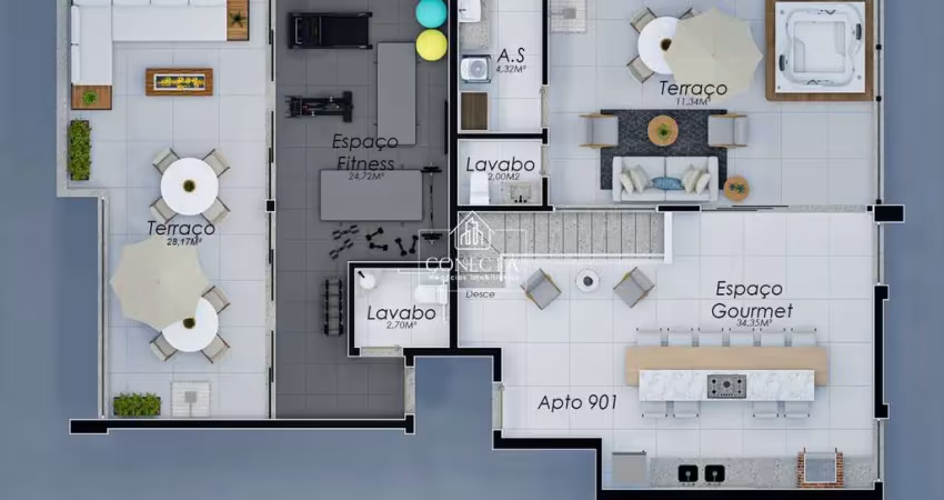 Apartamento com 3 quartos à venda em Laranjeiras, Uberlândia 