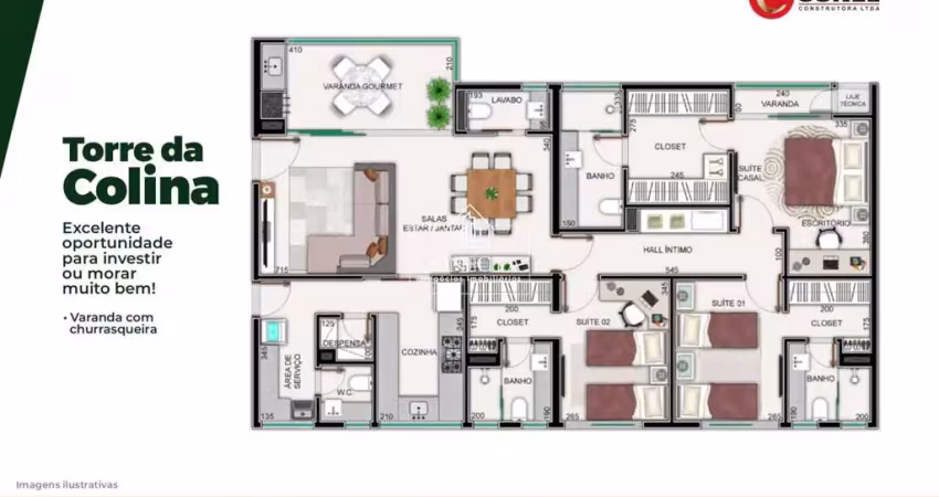 Apartamento com 3 quartos à venda no Morada da Colina, Uberlândia 
