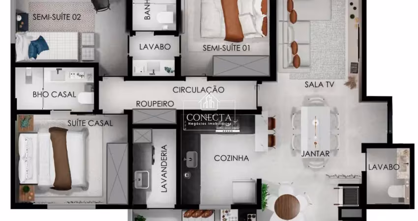 Apartamento com 3 quartos à venda em Saraiva, Uberlândia 