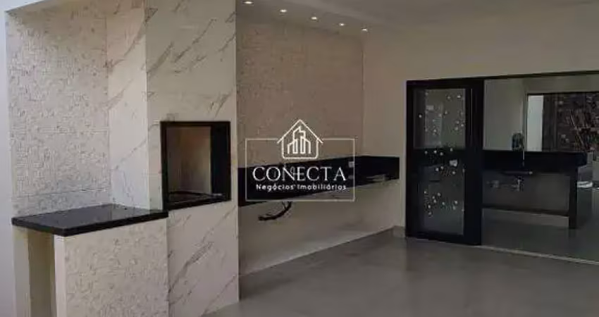Casa nova no bairro jardim veneza 200 m² de construção, 3 quartos toda suíte, lavabo, sala embientes02 ambientes integrada com a coz