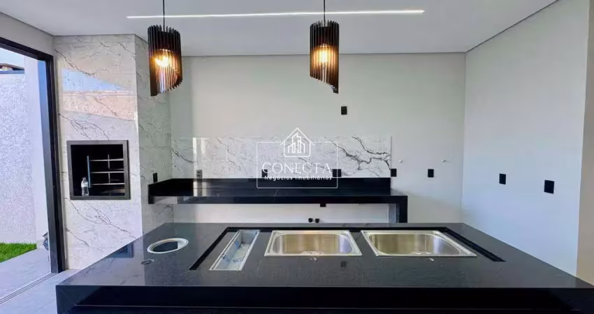 Casa nova no bairro jardim botanico localização a apenas 50 metros do hospital municipal , 3 suítes, área gourmet, acabamento de altíssima qualidade