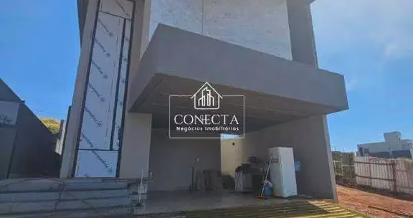 Casa em estilo sobrado, no condomínio terras alpha de alto padrão, 240 m² de construção, 3 suítes, área de lazer com piscina