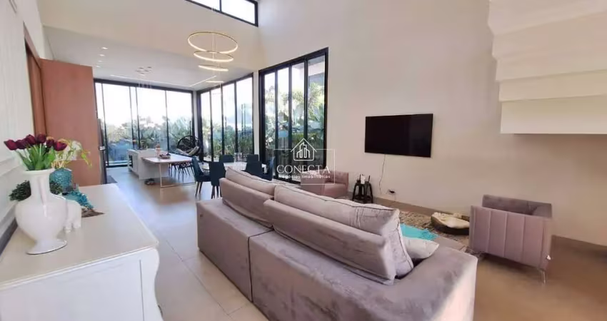 Casa estilo sobrado no condomínio de alto padrão alphaville uberlândia com maravilhoso projeto de arquiteto renomado e construção de qualidade.