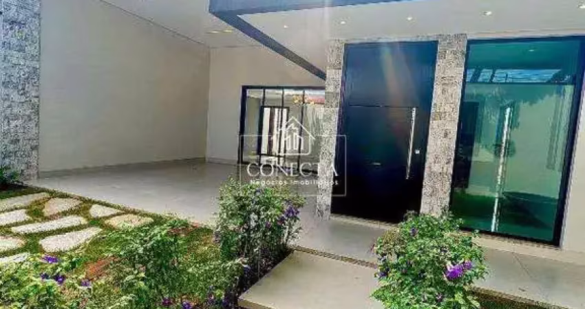 Casa no santa mônica de alto padrão com projeto moderno em conceito com ambientes integrados. 290 m² de área construída, 4 quartos sendo 2 suítes