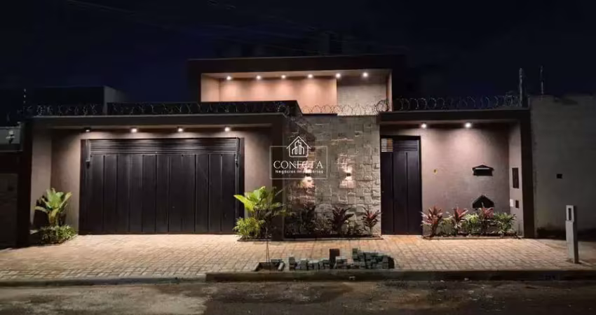 Casa moderna no bairro jardim sul com excelente acabamento. são 190m² de área construída dispondo de 3 quartos todos suítes sendo 1 suíte máster