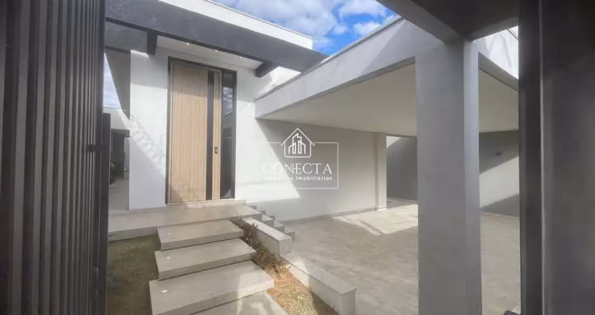 Casa residencial de alto padrão no bairro jardim inconfidência, com 153 m² construção, 3 quartos todos suítes, uma suíte máster com closet