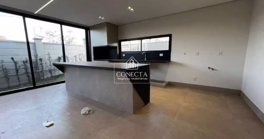 Casa estilo sobrado a venda no condomínio terras alpha setor granja marileusa com 3 quartos todos 3 suítes, 4 vagas, acabamento alto padrão.