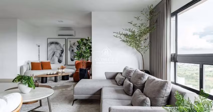 Apartamento de 3 suítes com 219 m² no jardim karaíba, uberlândia – lazer completo e segurança 24h