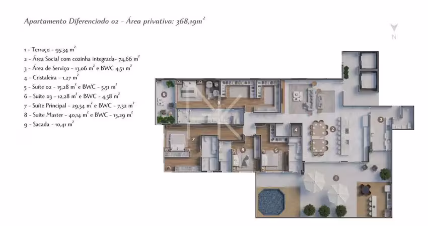 Giardino à venda no bairro américa em joinville | 4 suítes | 368 m² | entrega em 2026