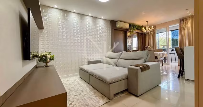 Apartamento mobiliado à venda no bairro saguaçú, 3 quartos (1 suíte), 85 m², 1 vaga