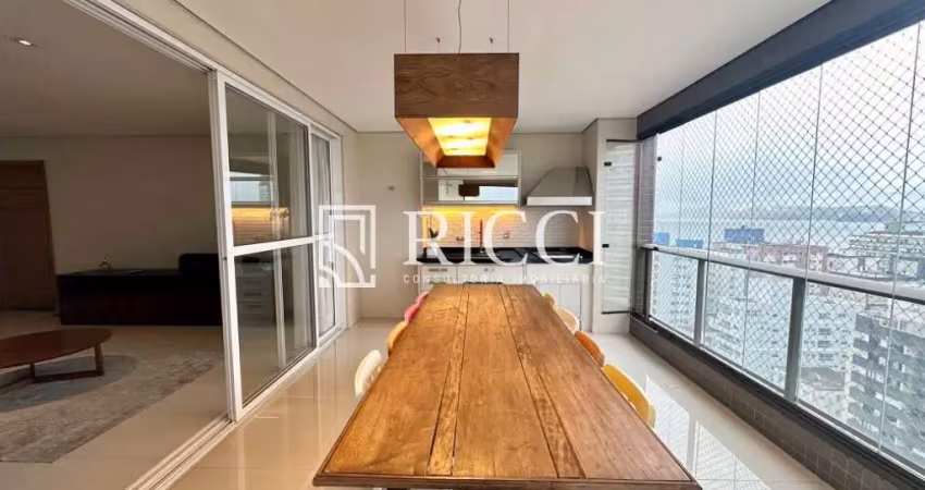 exclusividade na quadra da praia do embaré com varanda gourmet