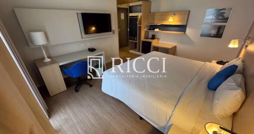 Apartamento Flat à venda no gonzaga, 1 quarto, vista mar