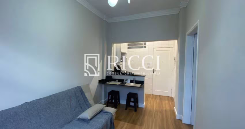 Apartamento frente Mar de 1 quarto, 1 sala, 1 banheiro