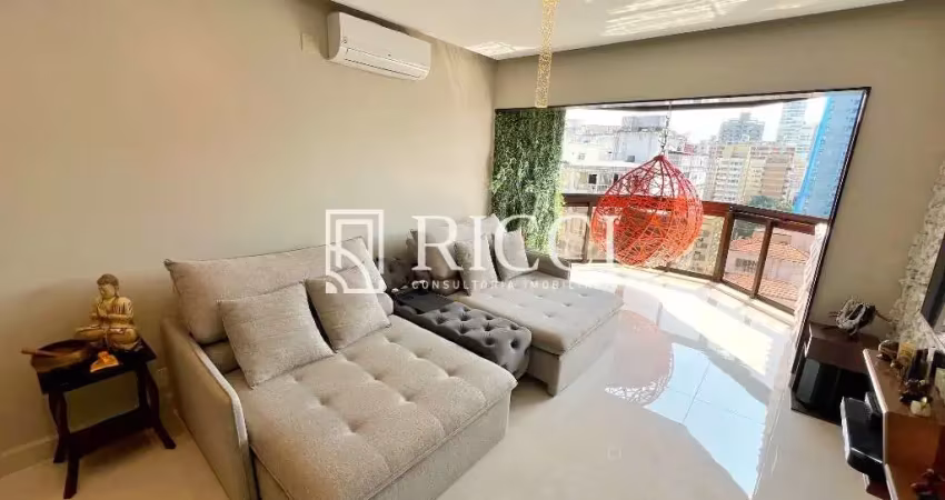 Imperdível cobertura à venda em santos-sp, bairro aparecida: 3 quartos, 3 suítes, 3 salas, 4 banheiros, 2 vagas, 187m²!