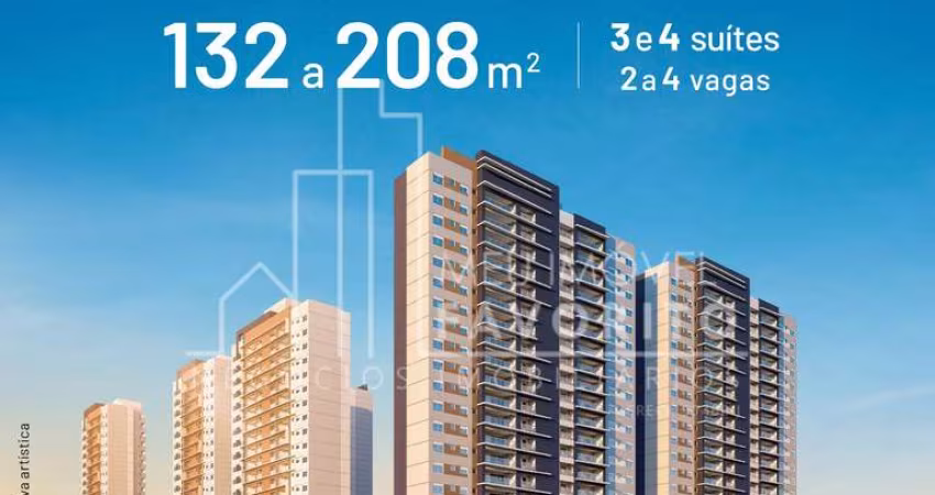 Apartamento Alto Padrão de 128,88m  a 163,13m  , 3 suítes e 2 e 3 vagas, ao lado do Jardim Botanico