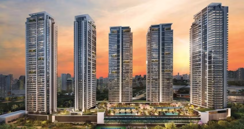 Apartamento à Venda Alto Padrão Parque Global Torre Sempione - 330 m², 4 suítes, lavabo, varanda gourmet, 4 vagas e depósito