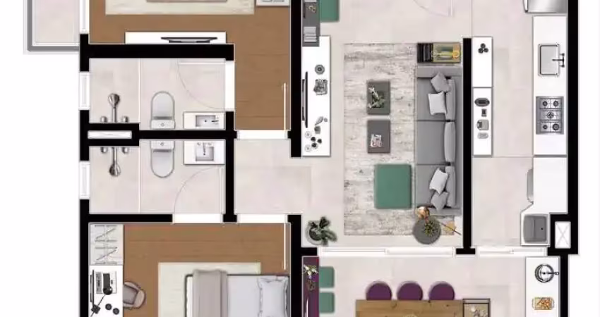 Apartamento com 2 quartos, boqueirão, santos - r$ 1.2 mi, cod: 26751