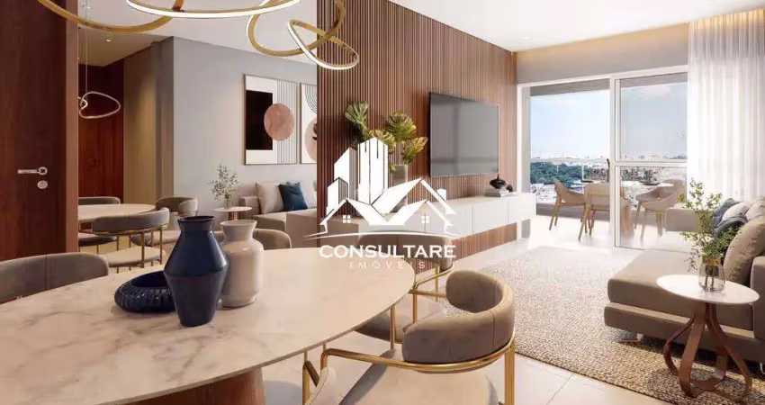 Revenda no castell di joão paulo, 3 suítes, 108 m², vista mar, 38º andar. o prédio mais alto de santos com lazer completo e alto padrão.
