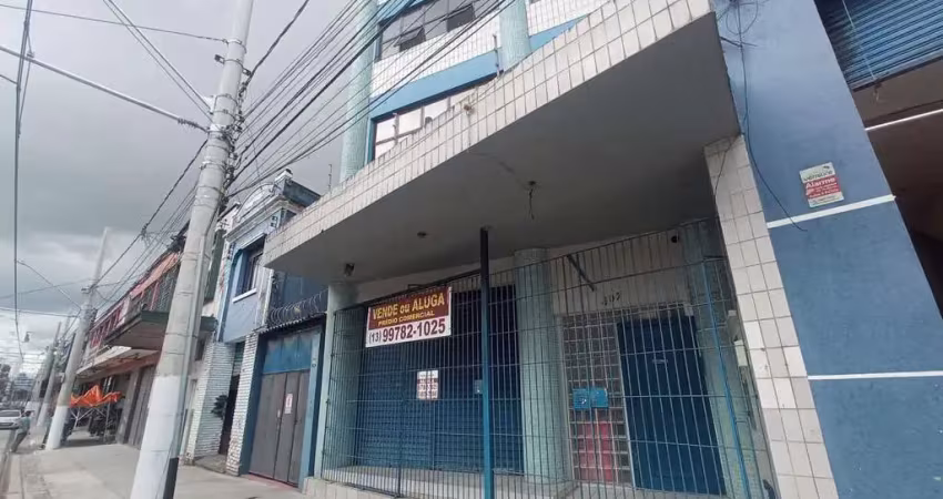 Loja/galpão com andar superior para escritório — locação no paquetá, santos/sp — ref. 1528