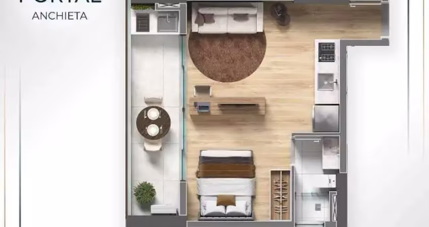 Studio em edifício alto padrão em são vicente, em construçãoi - a partir de r$ 353.865,00 cod 5417 cps