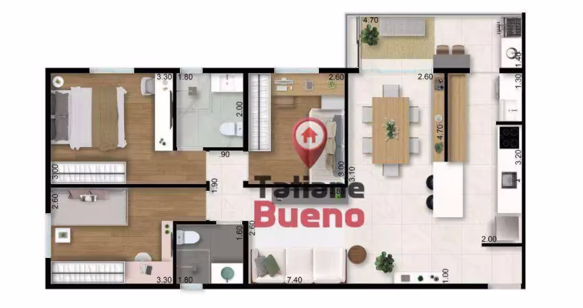 Apartamento com 3 dormitórios à venda, 85 m² por r$ 680.000 - jardim sul - são josé dos campos/sp