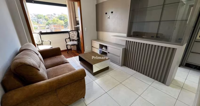 Apartamento 2 quartos, sendo 1 suíte, 2 banheiros, 1 garagem, semimobiliado