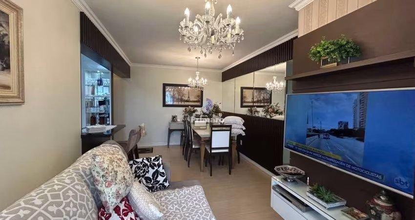 Apartamento de 3 quartos, sendo 1 suíte, semimobiliado, sacada com churrasqueira
