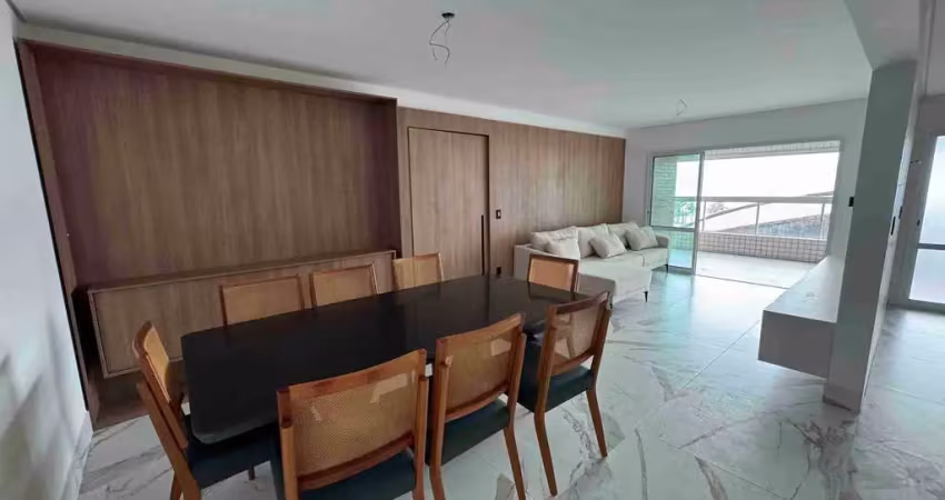 Apartamento com,126m²,  3 dormitórios (sendo duas suítes) duas vagas demarcadas em aviação  -  praia grande