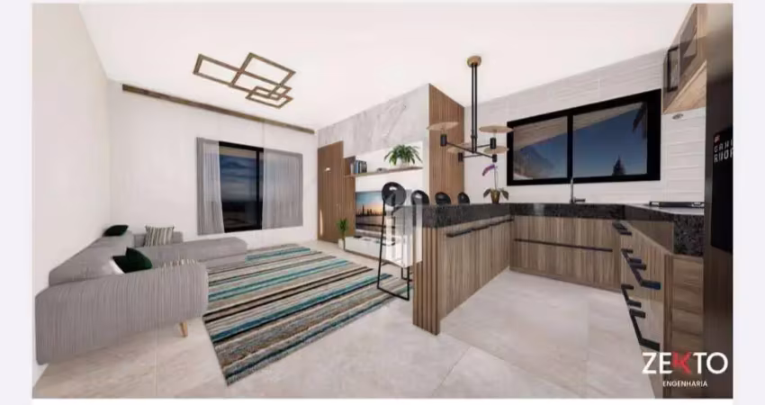 Casa moderna e sofisticada com 2 dormitórios e 1 suíte por r$ 380.000,00