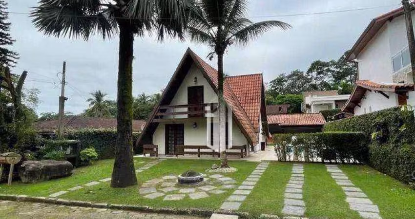 Casa com 4 dormitórios para alugar, 135 m² por R$ 5.000,00/mês - Massaguaçu - Caraguatatuba/SP Mais Iptu e Condominio.