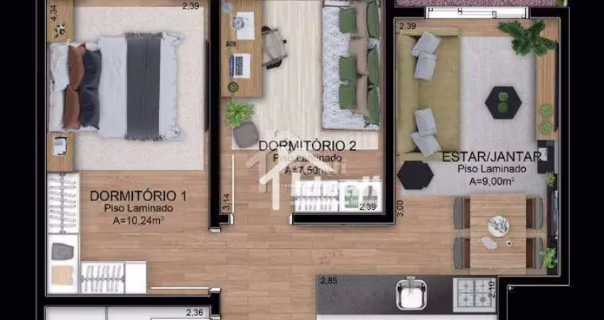 Apartamento à venda na Rua Otávio Schemes, 1520, Barnabé, Gravataí