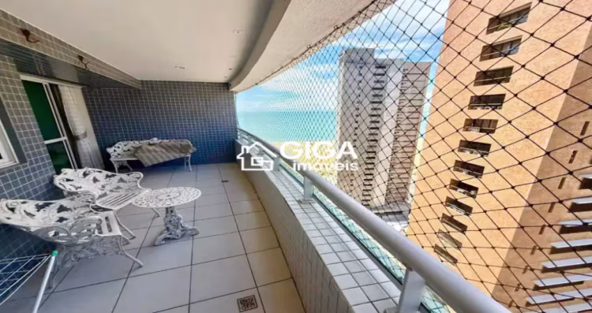 Apartamento 2 quartos mobiliado no meireles com varanda e vista mar