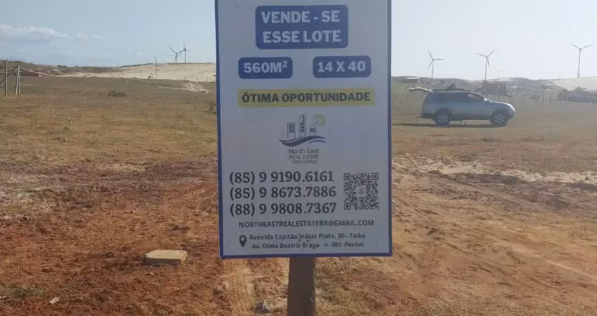 Terreno á venda na avenida principal do barramar da taiba e com preço imperdível