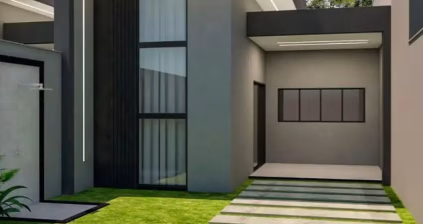 Casas planas com arquitetura moderna e pé direito elevado.  99m2 de área construída