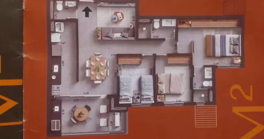 Apartamento Residencial com 3 dormitórios - Edifício Murano