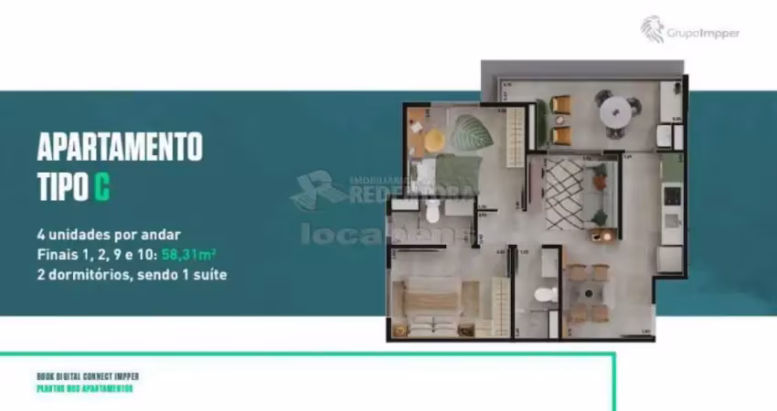 Apartamento com 2 quartos à venda no Centro, São José do Rio Preto 