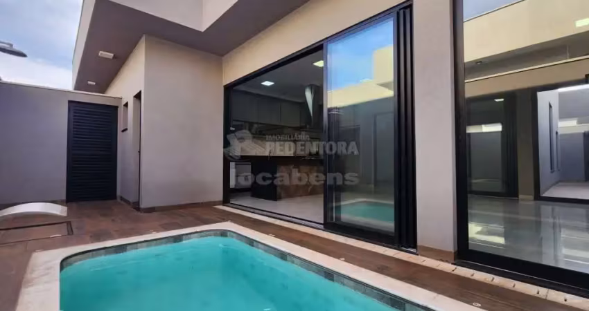 Casa no residencial gaivota ii de 03 quartos, área de lazer com piscina.
