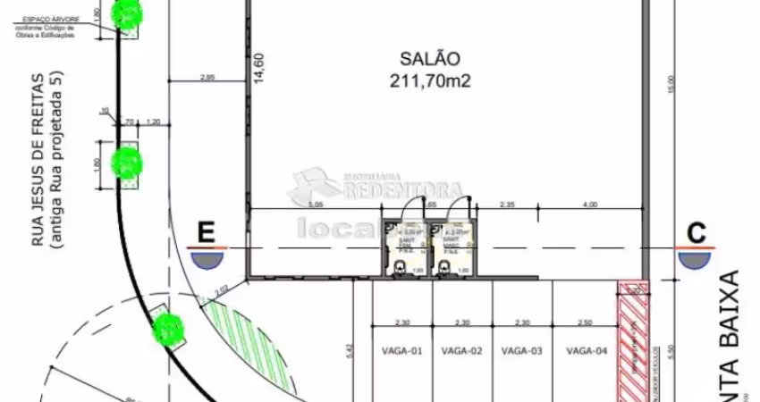 Casa comercial para alugar no Centro Empresarial Coplan, São José do Rio Preto 