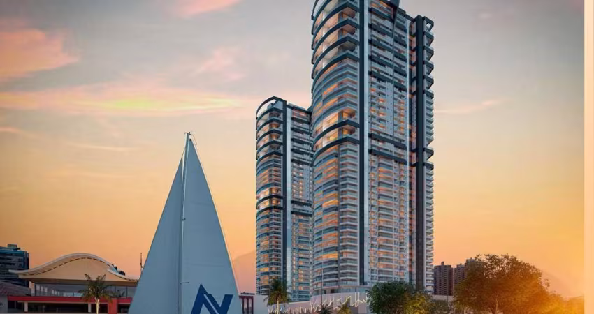 Apartamento de Luxo em Ponta da Praia, Santos - 4 Suítes, 290m²