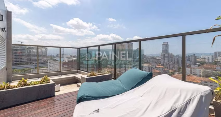 Luxuosa Cobertura Triplex, em Gonzaga - Santos: 175m², 2 Dorms, R$2,7K