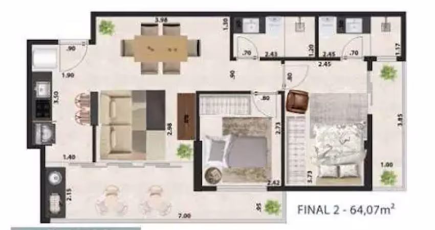 Apartamento com 2 quartos à venda na Rua Nove de Julho, 77, Marapé, Santos