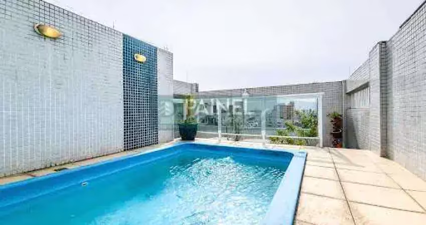 Cobertura à venda no embaré santos, 3 dorms, 255m², r$1,9 mi