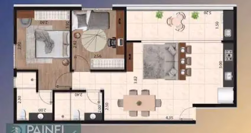 Apartamento com 2 quartos à venda na Rua Santos Dumont, 184, Macuco, Santos