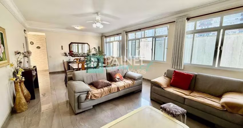 Venda: apartamento mobiliado com vista para o mar - 124 m², 3 quartos (1 suíte) em gonzaga, santos
