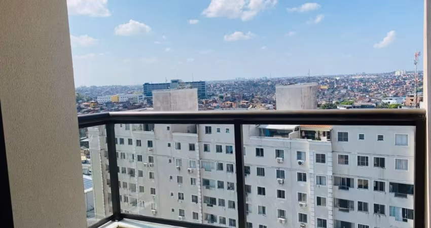 Apartamento 2/4 sendo 1 suíte no Cabula, varanda, 02 banheiros, 52m²